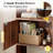 75.1"H Modern Adjustable Bookcase - Open & Closed Storage, L-Shaped or Straight, for Living Room, Bedroom, Home Office,75.1"Hx46.9"Wx9.4"D-1453112665-1453112666