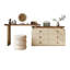 Commode 78,74 po de style rétro minimaliste moderne avec coiffeuse et miroir