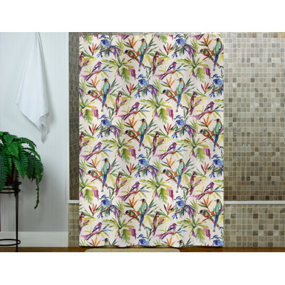 100% Cotton songbirds Single Shower Curtain