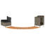 Pied de spa 17,7 po de couleur grise