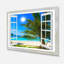 « Window Open to Beach with Palm » - impression d'art mural avec plage, impression sur toile avec plage et palmier-1617894511-1687478047-1676619011