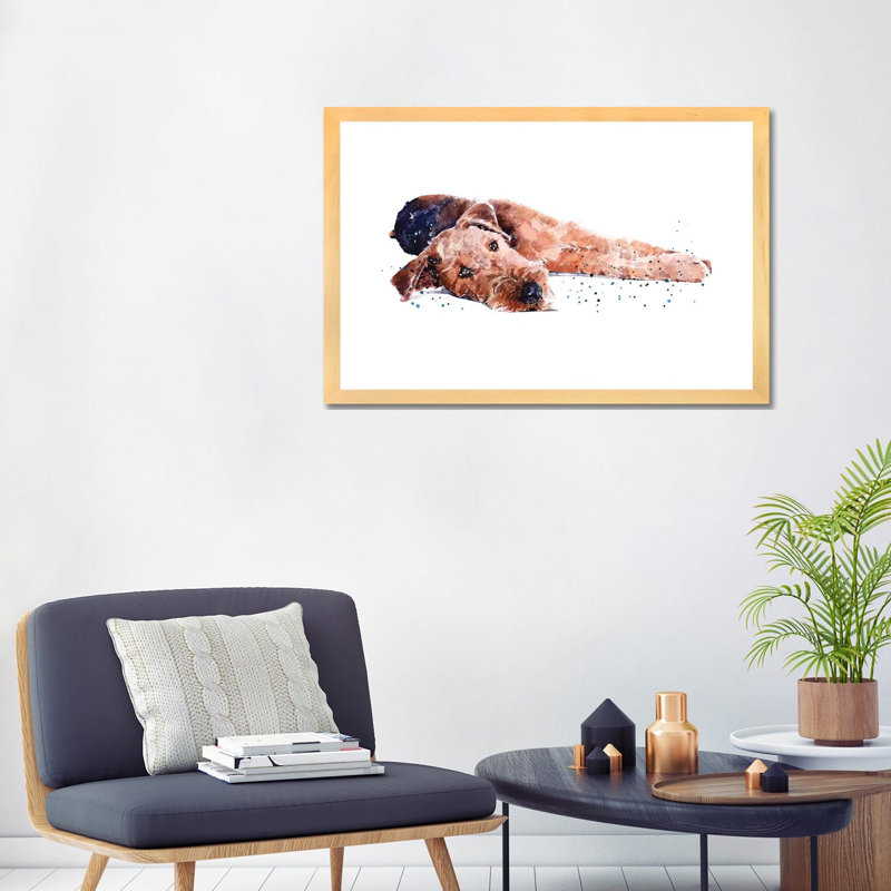 Reproduction d’art, impression, Toile avec cadre en bois beige, Blanc, H 24 po x l 32 po x P 1 po