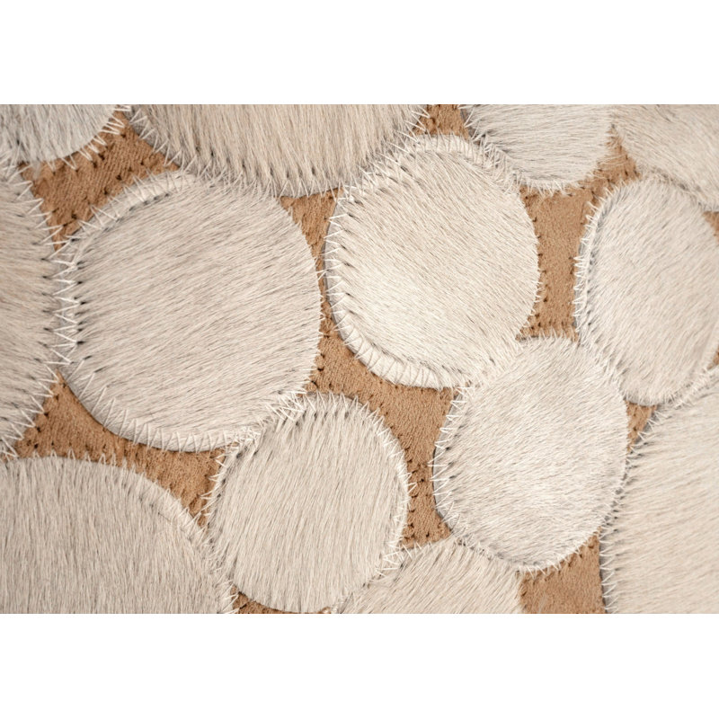 Coussins décoratifs en cuir de vache Canvello, H 16 po x l 24 po, Rectangulaire