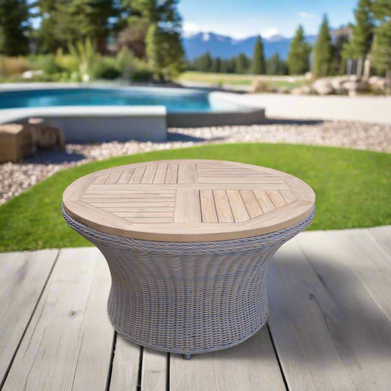 Hobbs Round Teak Outdoor Side Table