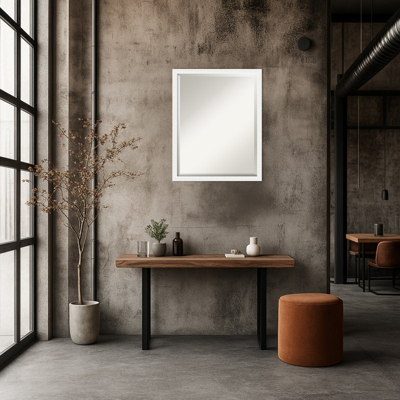 Miroir mural Bethany, Blanc, 24 po x 30 po