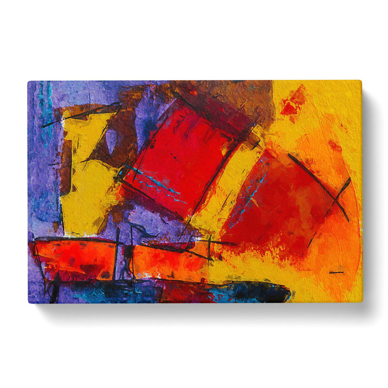 Abstract Art Painting Vol.387 - Wrapped Canvas, 40cm H x 60cm W x 3cm D