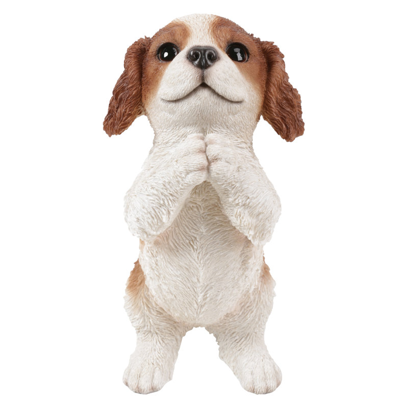 Statue chiot cavalier King Charles Spaniel priant