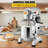 Commercial Food Mixer, 10Qt Commercial Mixer With Timing Function, 450W Stainless Steel Bowl Heavy Duty Electric Food Mixer Commercial With 3 Speeds Adjustable 113/184/341 RPM, Dough Hook Whisk Beater Included, Perfect For Bakery Pizzeria