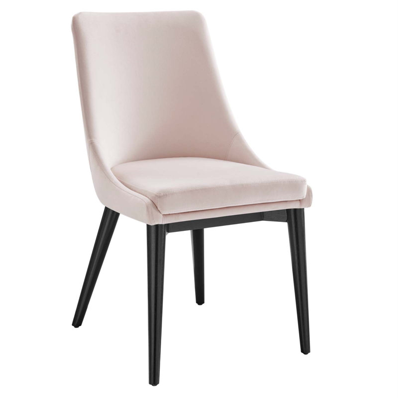 Modway Viscount Performance Velvet Dining Chair, Pink