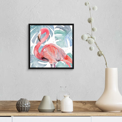 «Flamingo Splash II», art mural sur toile