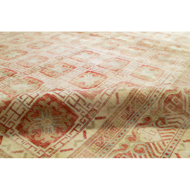 Tapis rouge et rouge noué à la main de haute qualité