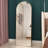 The 4st generation of floor mounted full length mirrors. Aluminum alloy metal frame arched wall mirror, bathroom makeup mirror, bedroom porch, clothing store.Gold Frame.64.9 "* 23.2"