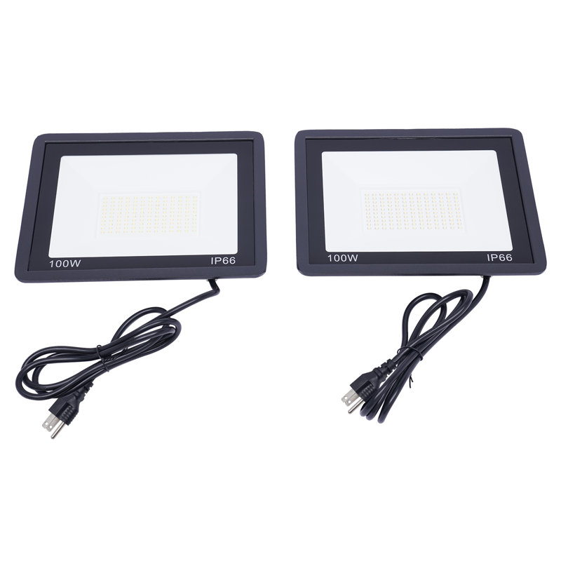 100W LED Outdoor Security Flood Light 2 Pcs
