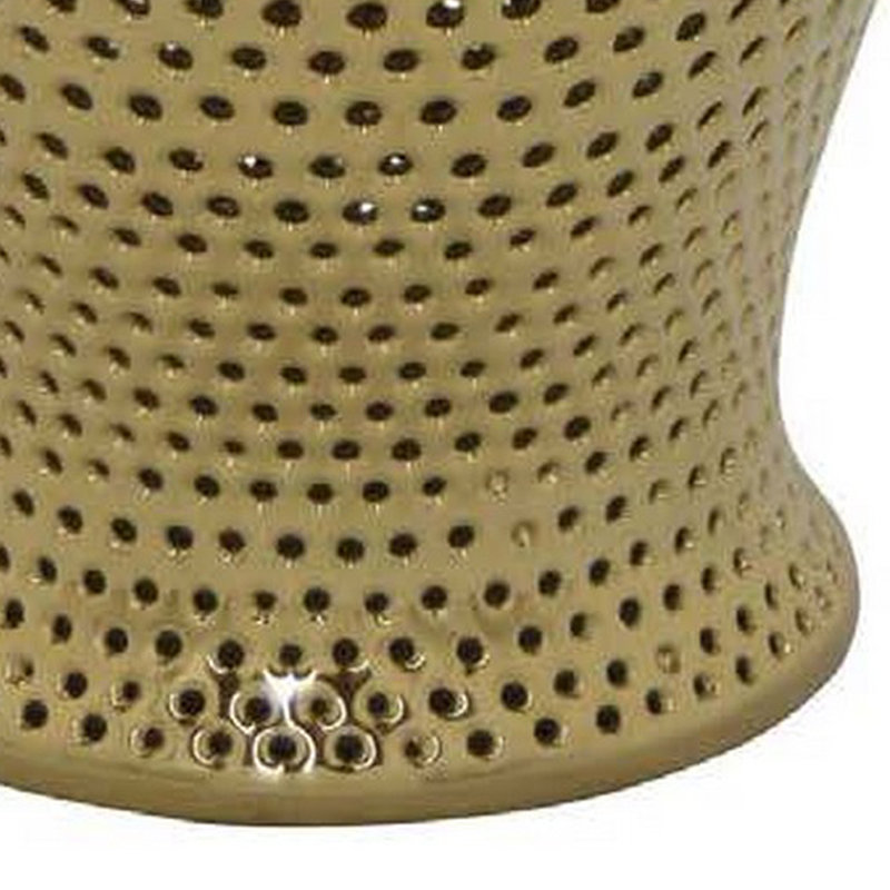 Pot en céramique Charito, H 24,5 po x l 12,25 po x P 12,25 po, Or