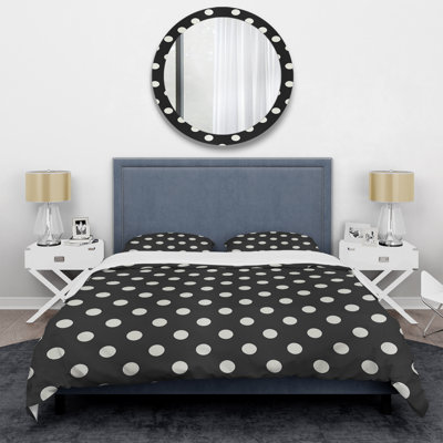 Ensemble de housse de couette à pois noirs Glam III - Glam