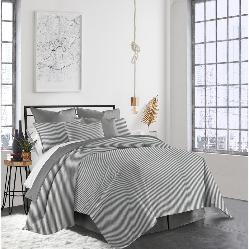 Coussin décoratif en coton Gesto, Gris