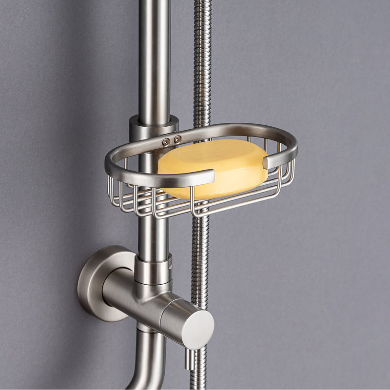 Système de douche à pluie multifonction Rainlex, Nickel brossé