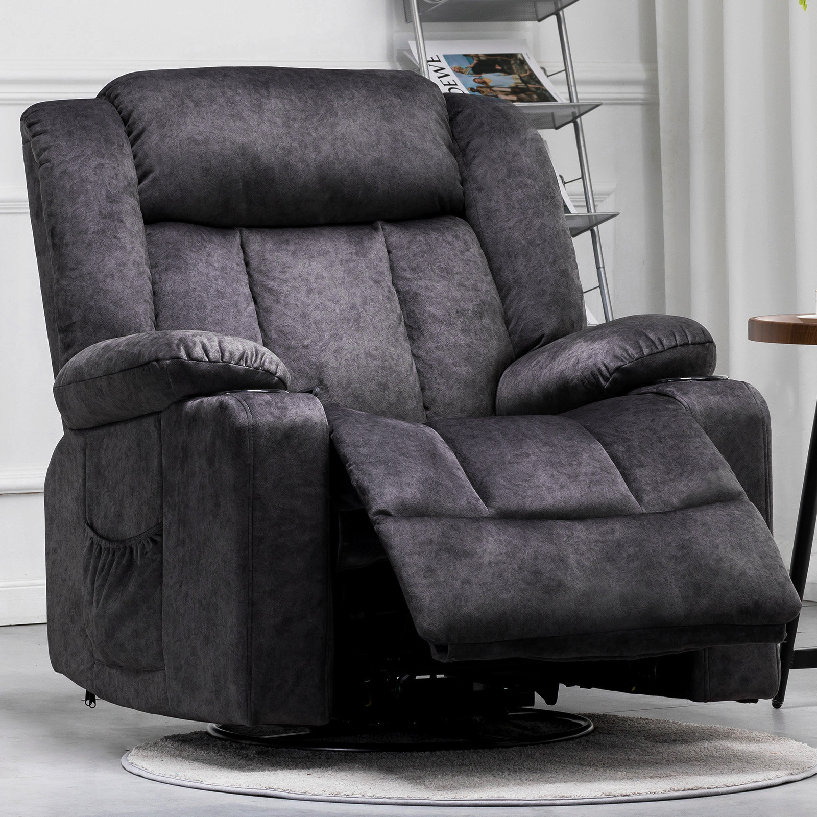Winston Porter Recliner Chair Rocker Chair, 360 Degree Swivel - Main Image