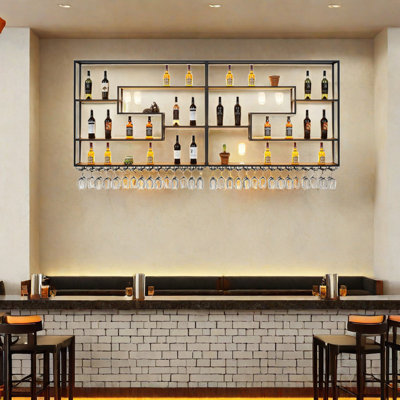 Simple Fashion Wall Mounted Metal Wine Rack