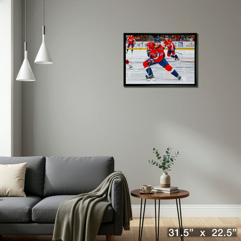 Connor McMichael, toile encadrée 20 x 29, Washington Capitals