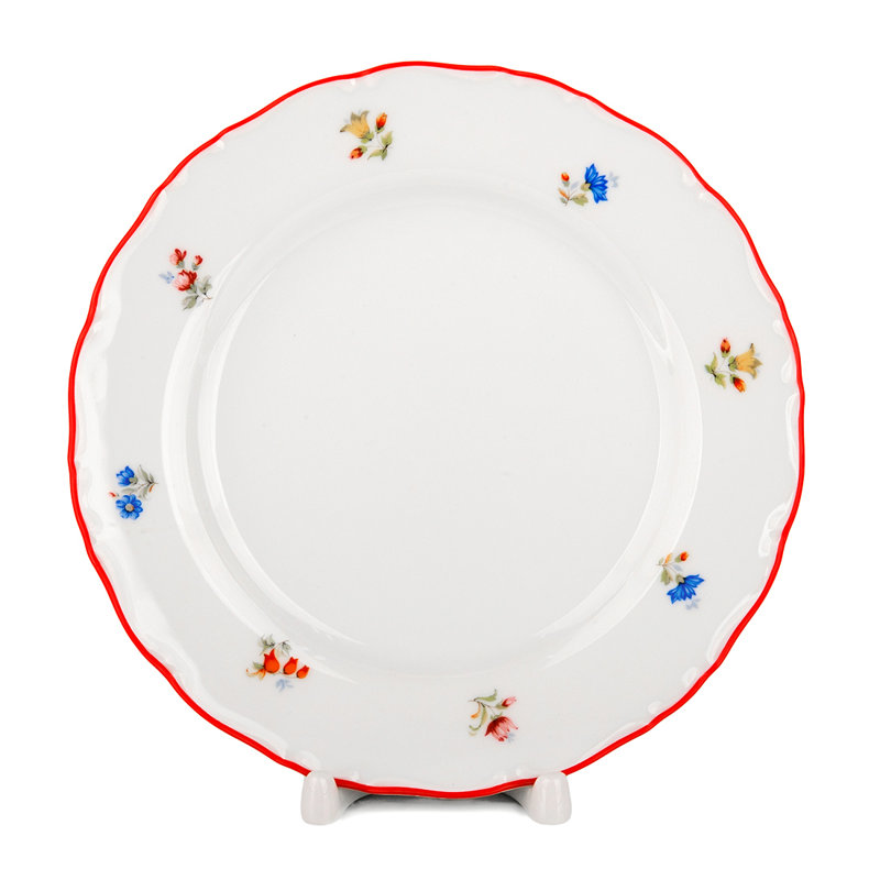 Assiette à salade ou à dessert en porcelaine 7,48 po Waltz, ensemble de 4