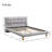 Full Size Upholstered Platform Bed Frame with Cookie-Shaped Headboard, Soft and Comfortable, Easy Assembly, Gray