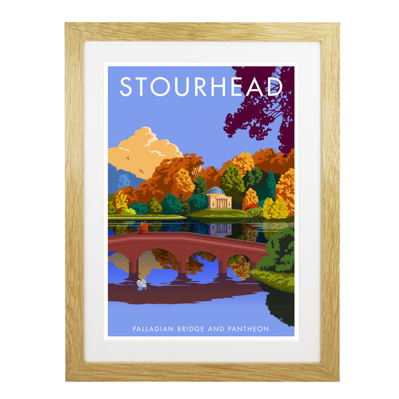Stourhead by Stephen Millership - Print, Oak, 43.5cm H x 33.5cm W x 2.2cm D
