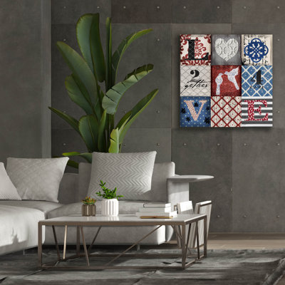 «9 Love rwb» par Art Licensing Studio, art mural sur toile