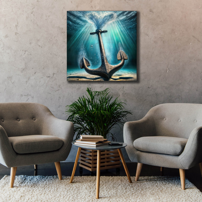 Toile épique «Anchor Drop» par Rey Klimt, H 37 po x l 37 po