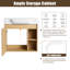 Ensemble de meuble-lavabo simple mural 24 po avec plateau en céramique Oakchade-546604934-546604935