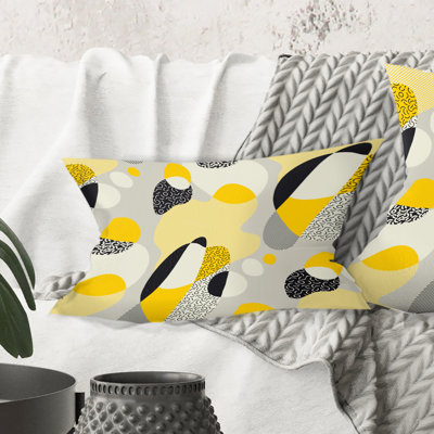 Coussin décoratif abstrait à motif abstrait V - Mid-Century