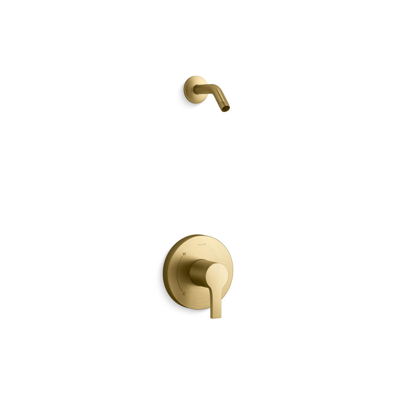 Ensemble de garniture de douche Elate Rite-Temp, sans pomme de douche, Laiton brossé