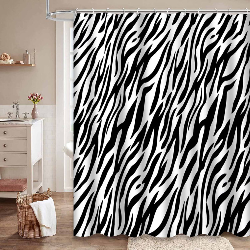 Rideau de douche Zebra, L 72 po x l 72 po