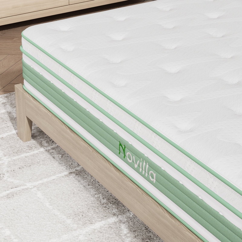 Novilla Medium Firm Gel Memory Foam Hybrid Mattress with CertiPUR-US and ACA Certified, Queen, 10"