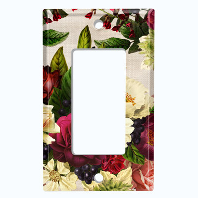 Patterned 1 - Gang Rocker Standard Wall Plate