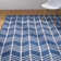 Tyrel Hand Woven Flat Weave With Embroidery Wool Chevron Rug