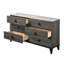 Commode double 6 tiroirs en bois Wilton