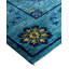 Tapis unique bleu / jaune / noir / rose 6 pi 2 po x 8 pi 3 po Overyed
