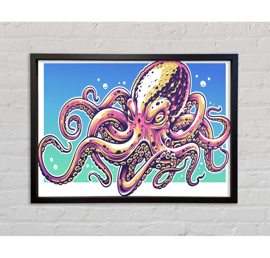 Scary Octopus - Einzelbildrahmen Kunstdrucke auf Leinwand