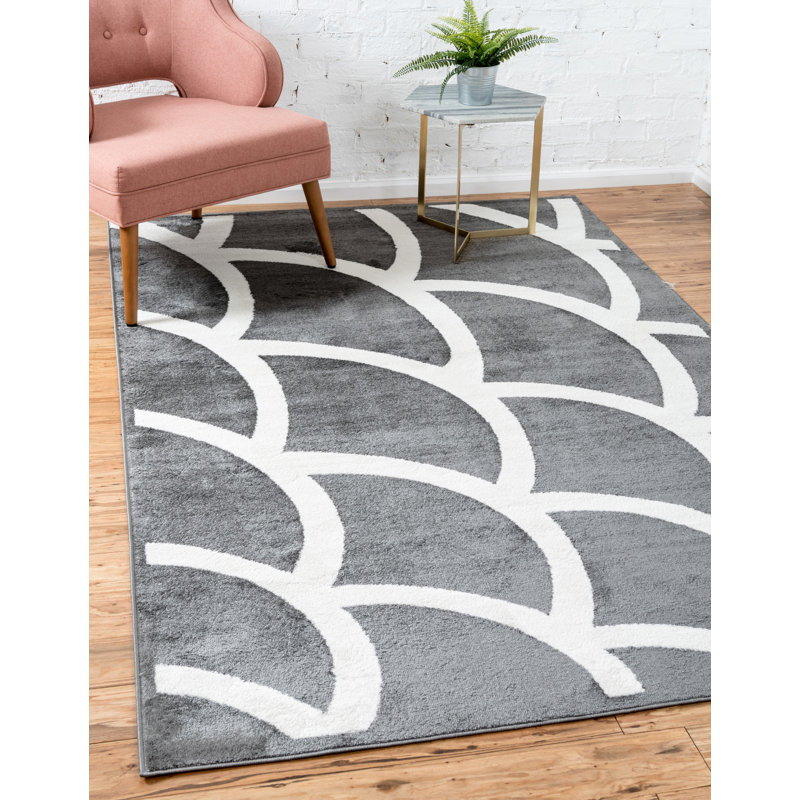 Alhareth Geometric Indoor Rug, Rectangle 8' x 10'