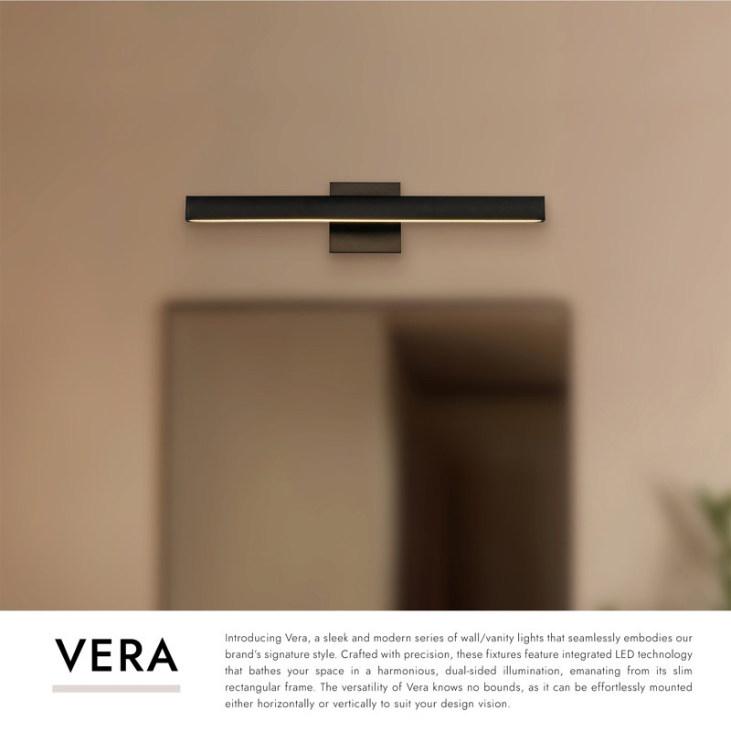 Vera 1 - Light LED Bath Bar, Black