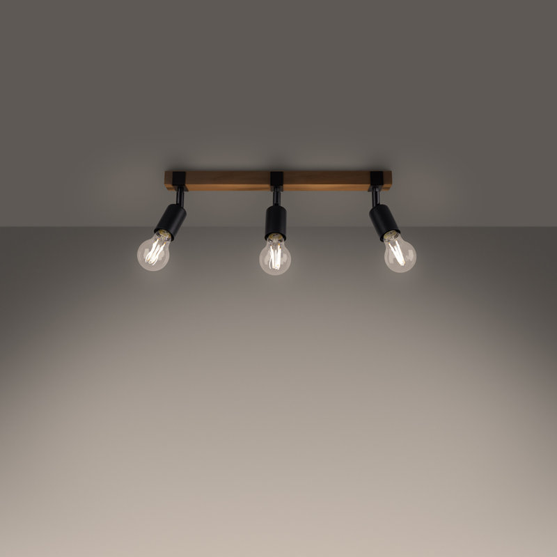 Zuca Steel Flush Mount, 53x15x14 cm, 3 Lights