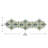 Embroidered Beaded Blue White Table Runner with Glass Bead Embroidery for Christmas and Home Decor-1009469661