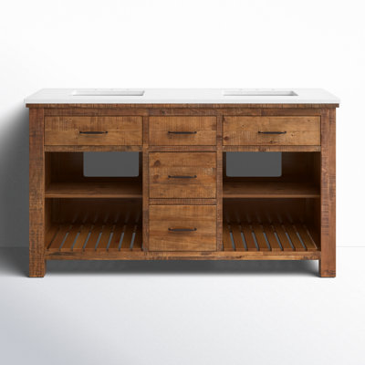 Marlie 60'' Double Bathroom Vanity with Quartz Top