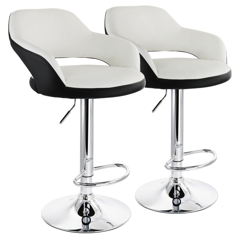 Swivel Upholstered Adjustable Height Counter Stool