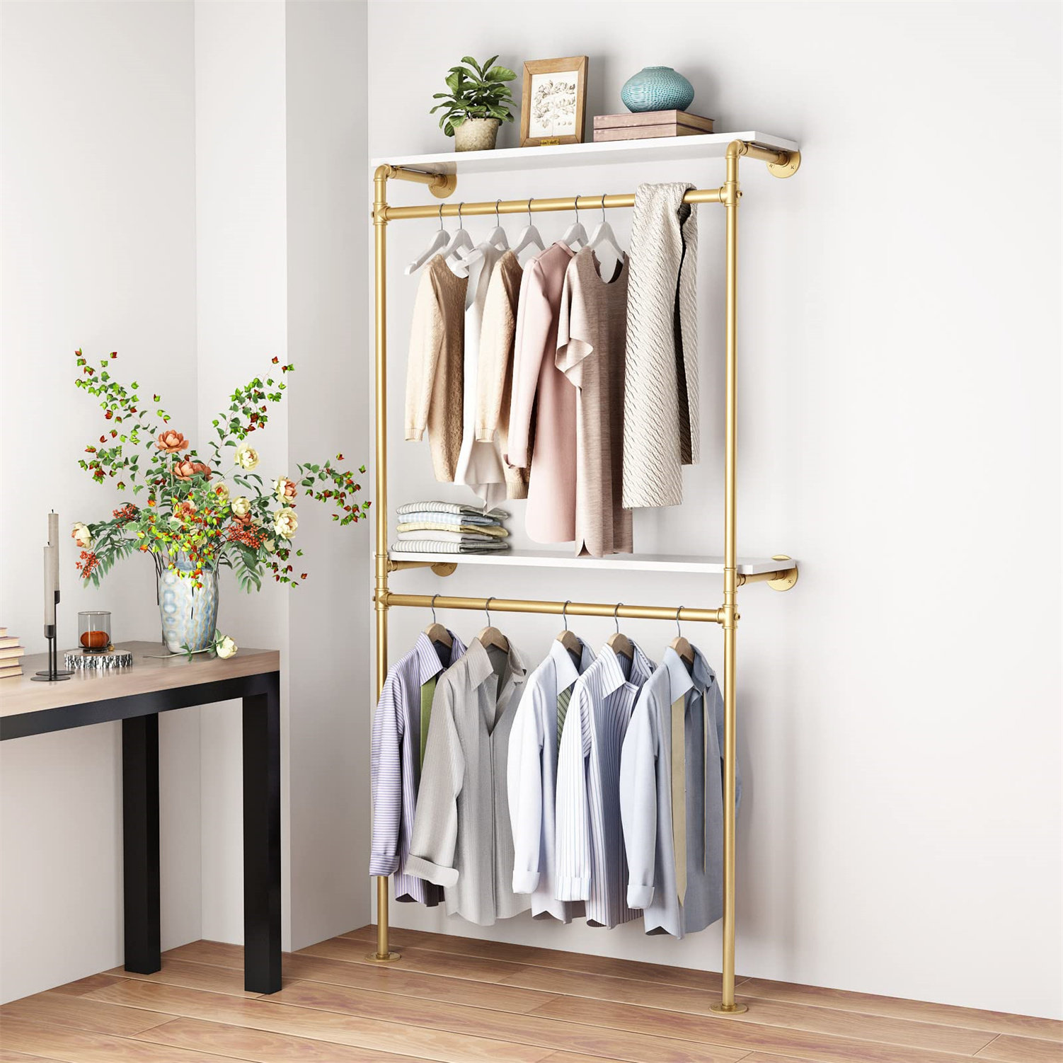 Williston Forge Joelliane 39.41'' Adjustable Clothing Rack | Wayfair