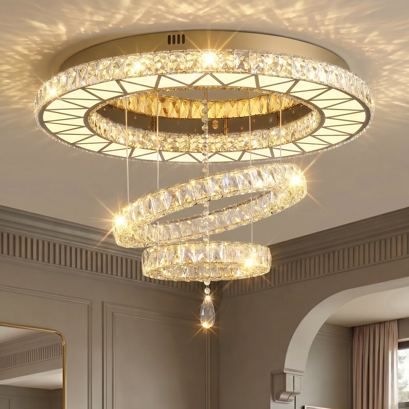 Lustre encastré moderne en cristal Eulean