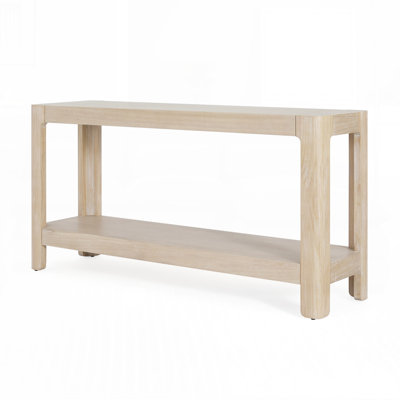 Modern Farmhouse Console Table Elegant Minimalist Design with Premium Wood Veneer and Rounded Corners for a Stylish and Functional Entryway