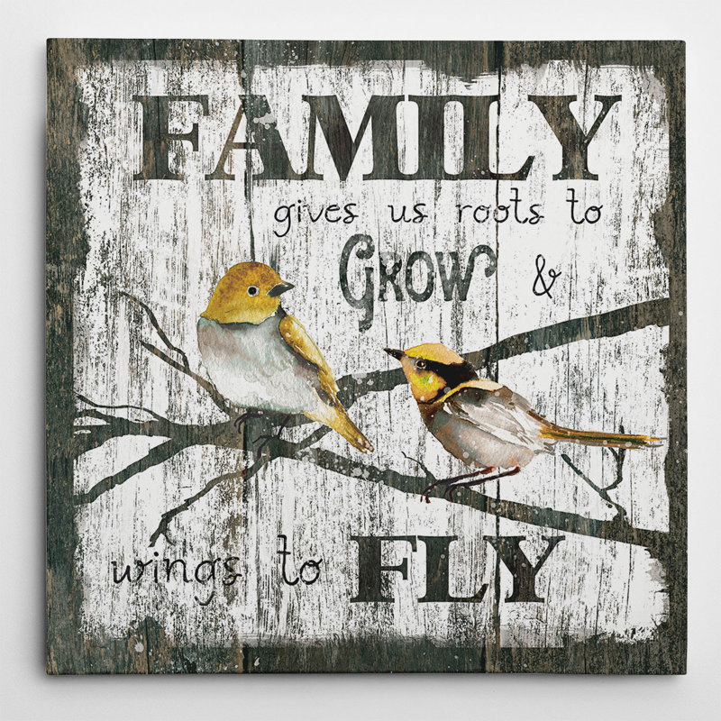 "Family Wings" par Carol Robinson - Impression sur toile, H 16 po x l 16 po x P 1,5 po