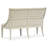 Extendable Rectangular Dining Table With 2 Upholstered Benches And Server-1889351583